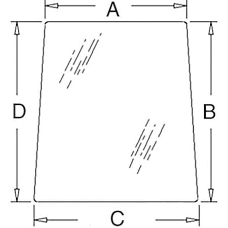 Aftermarket Glass Side Window RH Tinted Fits CaseIH 105U 85U 95U JX100U 5182188